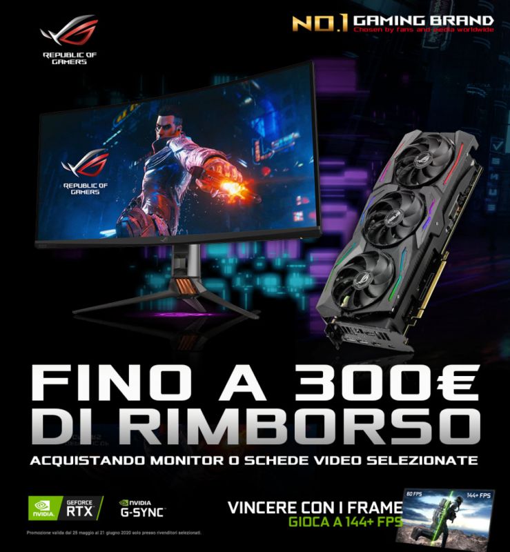 ASUS Cashback Schede video RTX + Monitor