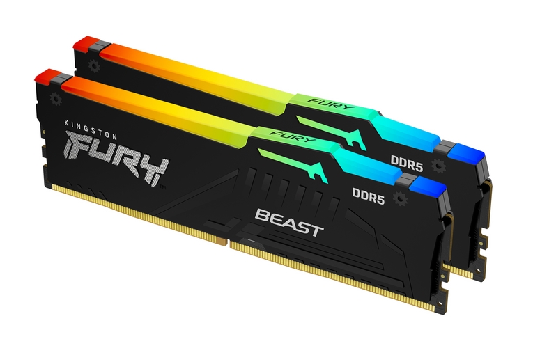 RAM KINGSTON DDR5 16GB(2x8) 5200MHZ FURY BEAST RGB <span>KF552C40BBAK2-16</span>