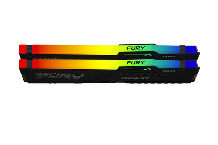RAM KINGSTON DDR5 16GB(2x8) 5200MHZ FURY BEAST RGB <span>KF552C40BBAK2-16</span> - immagine 2